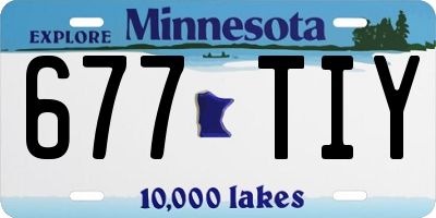 MN license plate 677TIY