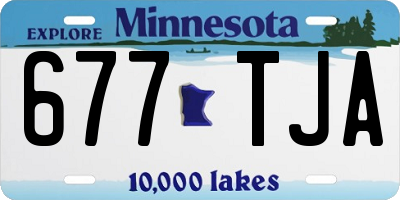 MN license plate 677TJA