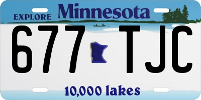 MN license plate 677TJC