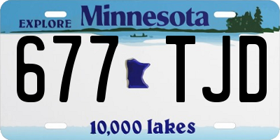 MN license plate 677TJD
