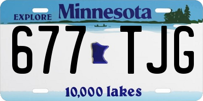 MN license plate 677TJG