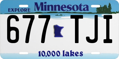 MN license plate 677TJI
