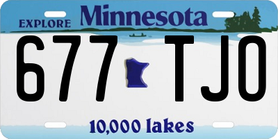 MN license plate 677TJO
