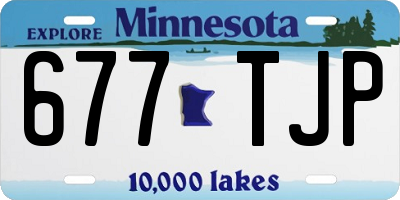MN license plate 677TJP