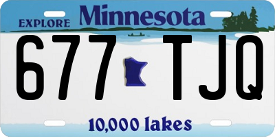 MN license plate 677TJQ