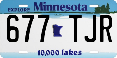 MN license plate 677TJR