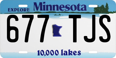 MN license plate 677TJS
