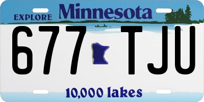 MN license plate 677TJU