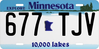 MN license plate 677TJV