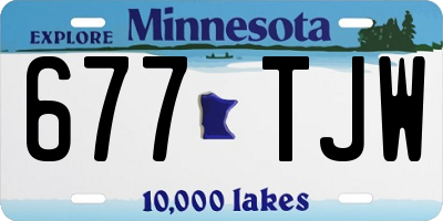 MN license plate 677TJW