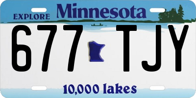 MN license plate 677TJY