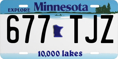 MN license plate 677TJZ