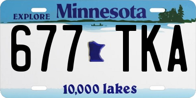MN license plate 677TKA