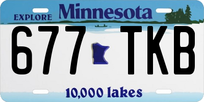 MN license plate 677TKB