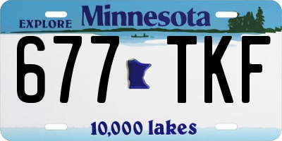 MN license plate 677TKF