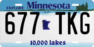 MN license plate 677TKG