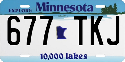 MN license plate 677TKJ