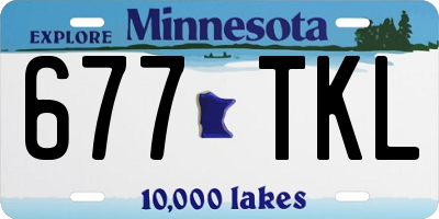 MN license plate 677TKL