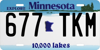 MN license plate 677TKM