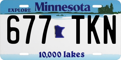 MN license plate 677TKN
