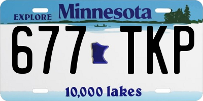 MN license plate 677TKP
