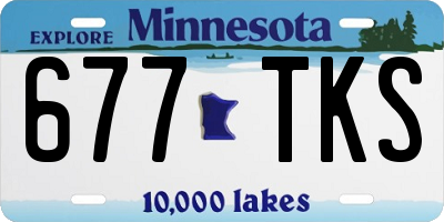 MN license plate 677TKS