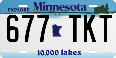 MN license plate 677TKT