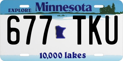 MN license plate 677TKU