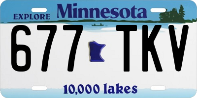 MN license plate 677TKV