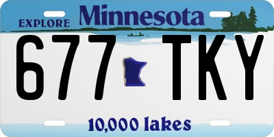 MN license plate 677TKY