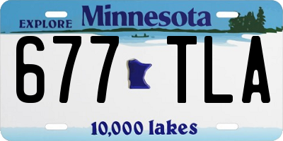 MN license plate 677TLA
