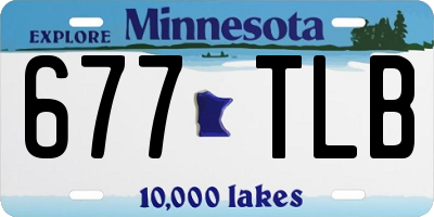 MN license plate 677TLB