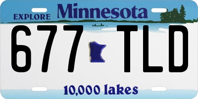 MN license plate 677TLD