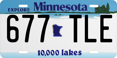 MN license plate 677TLE