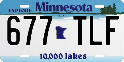 MN license plate 677TLF