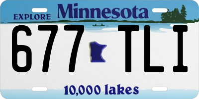 MN license plate 677TLI