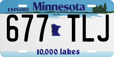 MN license plate 677TLJ