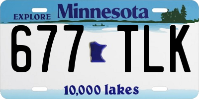 MN license plate 677TLK