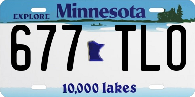 MN license plate 677TLO