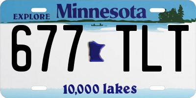 MN license plate 677TLT