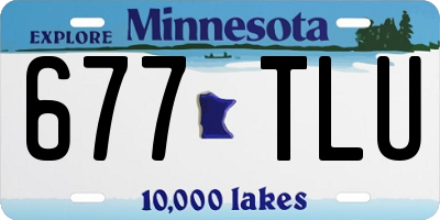 MN license plate 677TLU