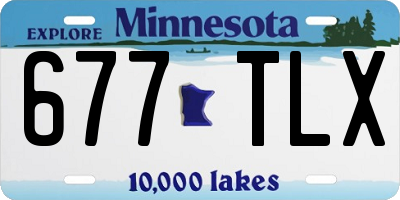MN license plate 677TLX