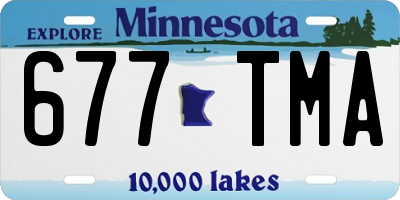 MN license plate 677TMA