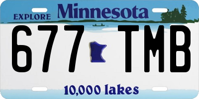MN license plate 677TMB