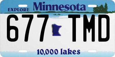 MN license plate 677TMD