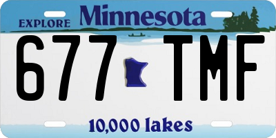 MN license plate 677TMF