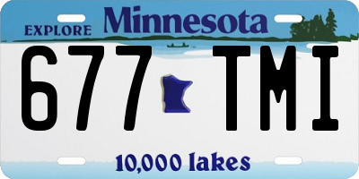MN license plate 677TMI