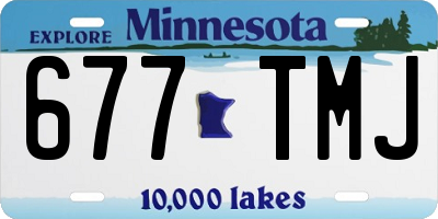 MN license plate 677TMJ