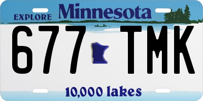 MN license plate 677TMK