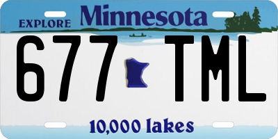 MN license plate 677TML